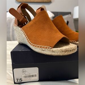 Gap leather espadrille heels, size 7.5